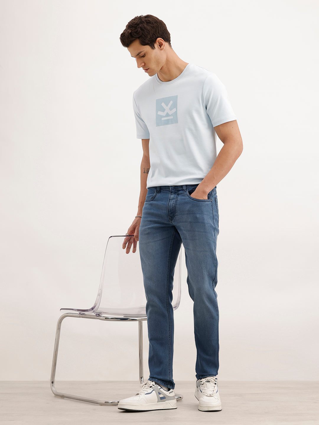Solid Slim Fit Denim Jeans  | Blue