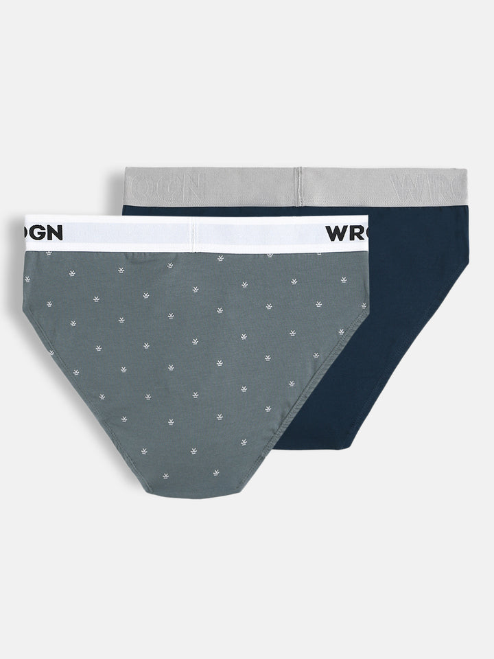 Pure Cotton Solid & Print Pack of 2 Briefs
