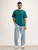 Oversized Fit Patch Detailed T-shirt | Green