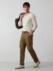 Men's casual cargo loose fit trousers | Brown