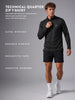 Performance Quarter Zip T-Shirt | Black | WTS01FSSL1266W