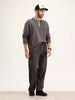 Loose Fit Cut & Sew Denim Jeans | Grey