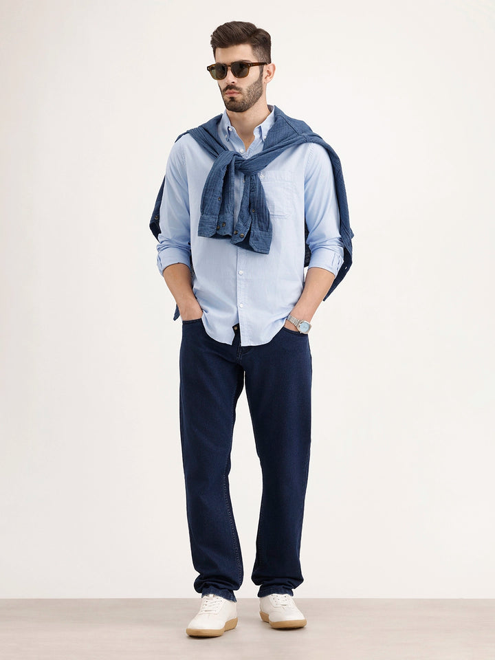 Relaxed Fit Denim Jeans | Dark Blue
