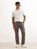 Solid Straight Fit Cargo Trousers | Dark Grey