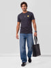 Regular Fit Placement Printed T-Shirt | Black
