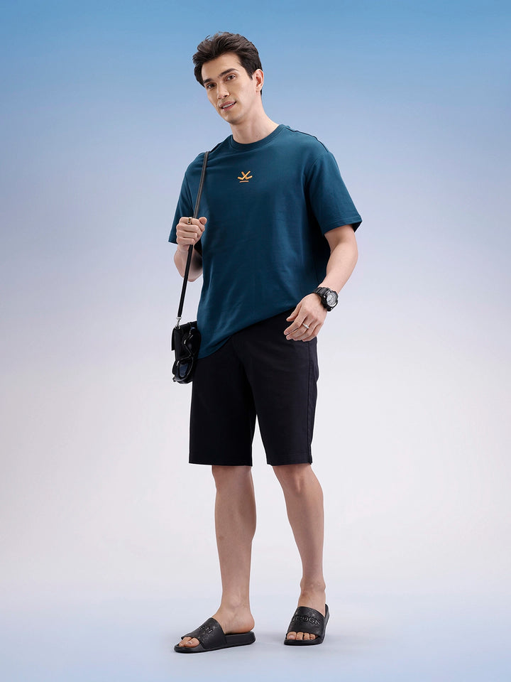 Oversized Back Printed T-Shirt  | Teal