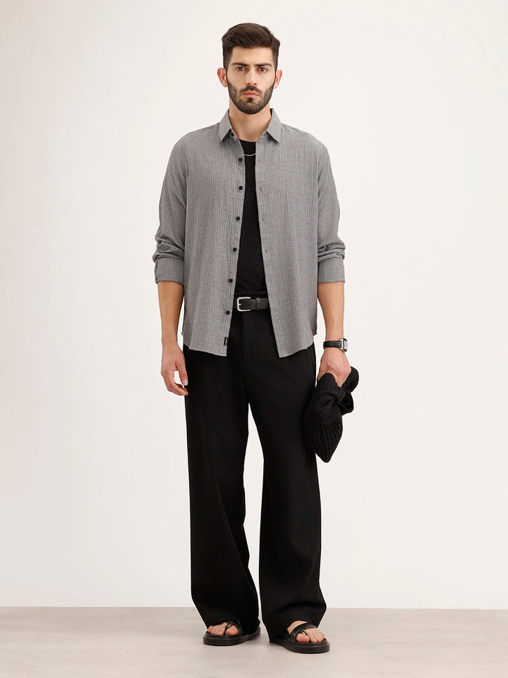 Slim Fit 100% Cotton Shirt | Grey