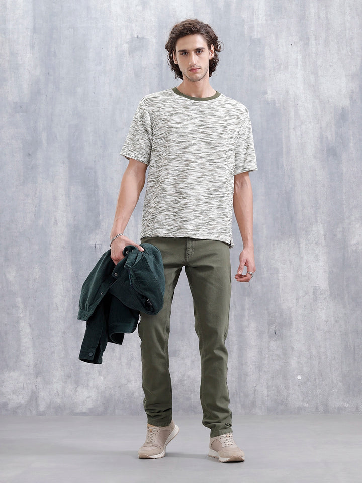 Slim Fit Colored Jeans | Olive