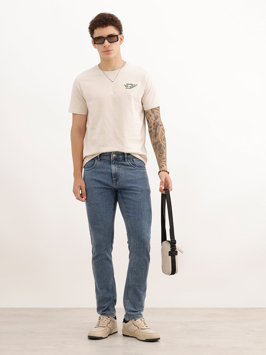 Solid Slim Fit Denim Jeans | Blue | WVJN2722F