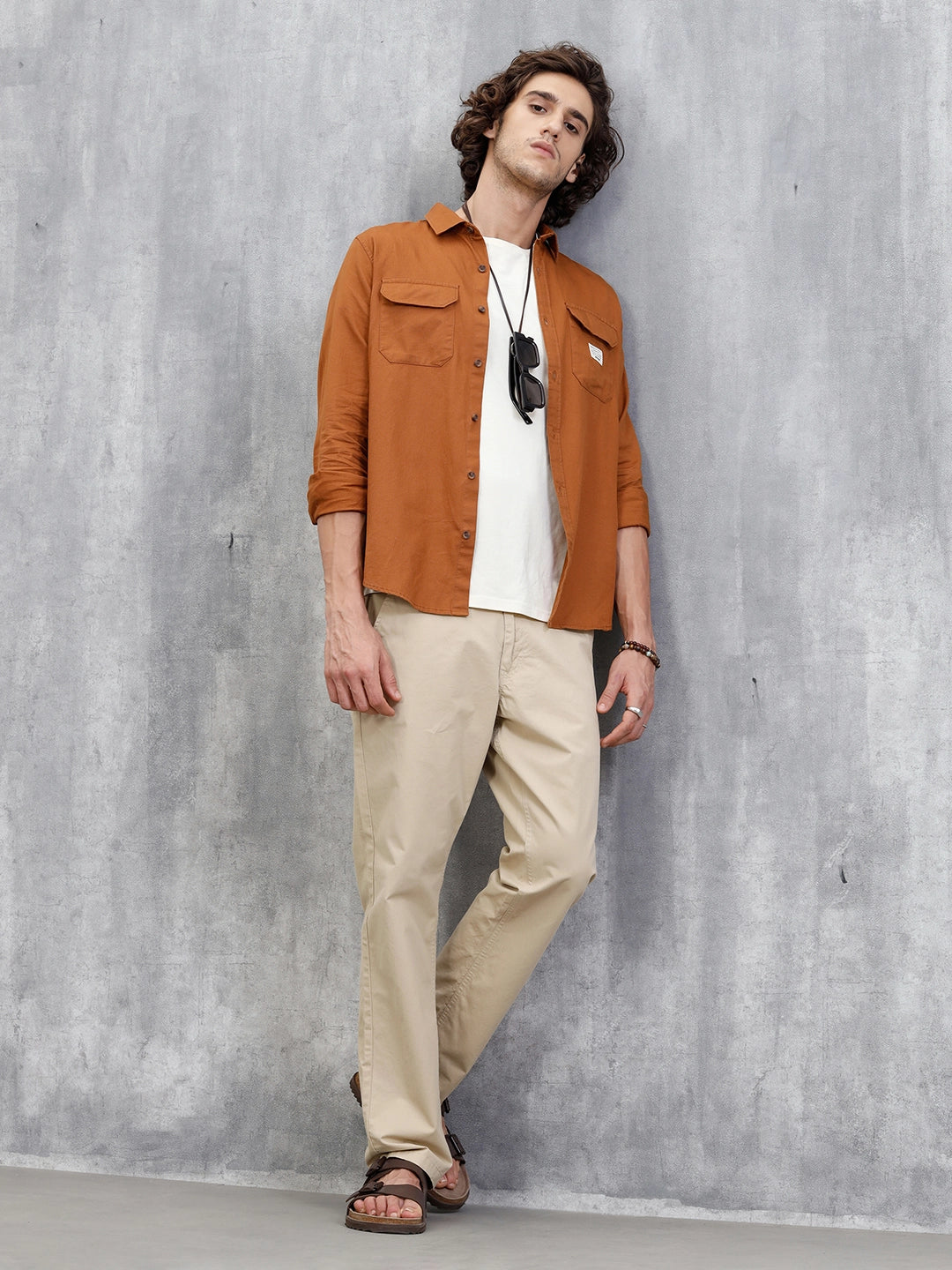 Relaxed Fit 100% Cotton Clean Look Trouser | Cream