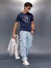 Classic Placement Printed T-Shirt   |  Navy Blue