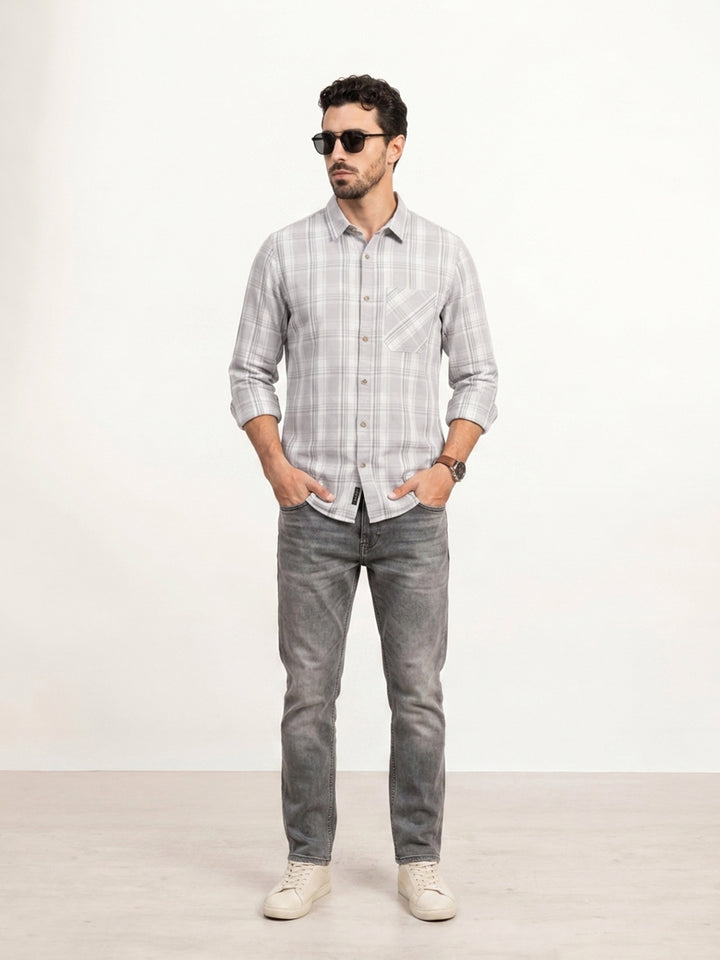 Regular Slim Fit Shirt | Grey