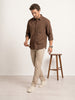 Comfort Fit Full Sleeve Shirt | Brown