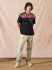 Heavy GSM Placement Printed T-Shirt | Black