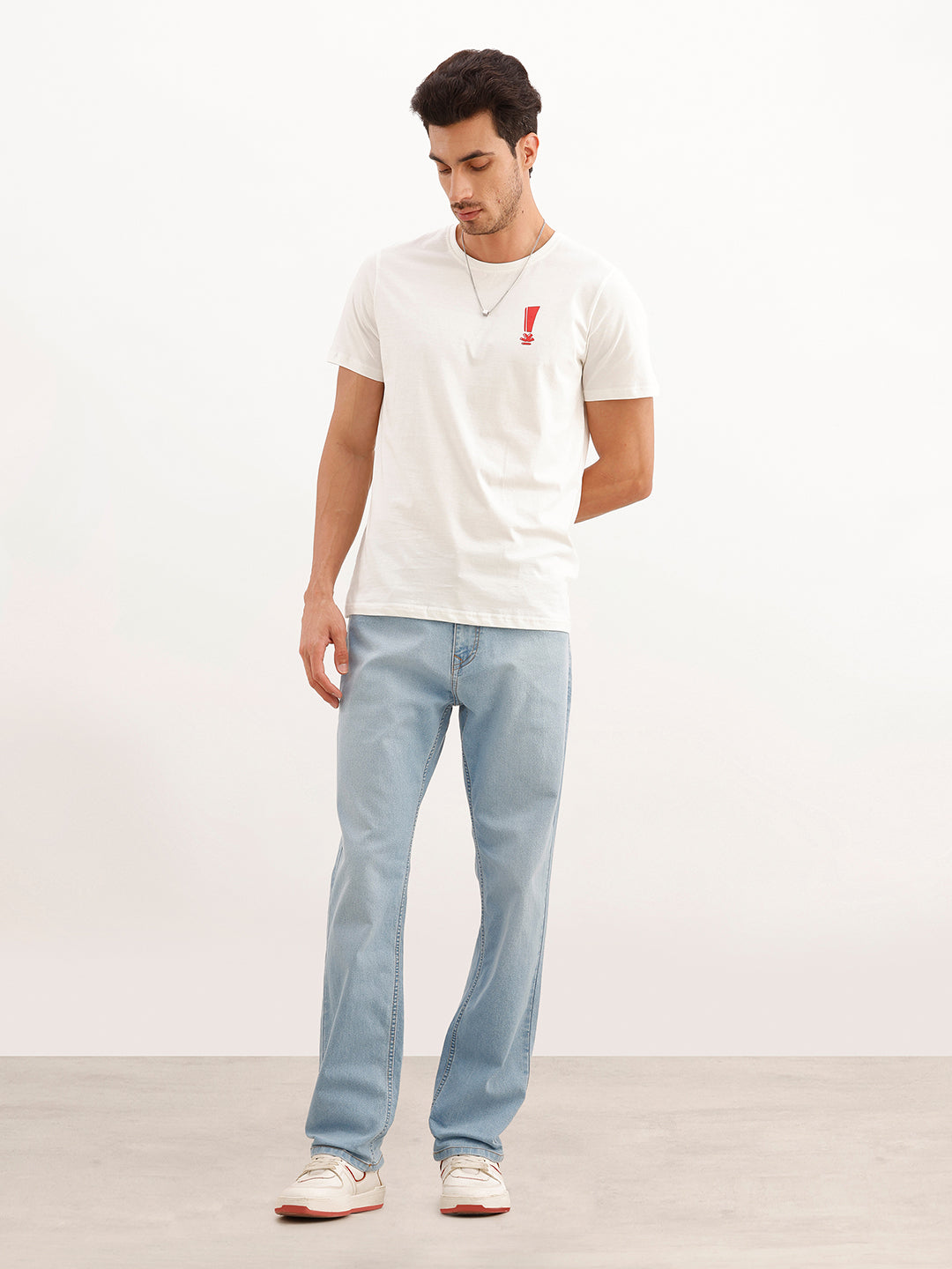 Solid Straight Fit Denim Jeans | Light Blue | WWJN2353AZ