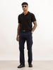 Straight Fit Solid Trouser | Navy Blue