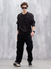 Utility Pocket Detail Casual Sweatshirt | Black
