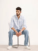 Textured Regular Fit Checkered Shirt | Blue