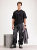 Oversized Puffer Printed T-Shirt | Black