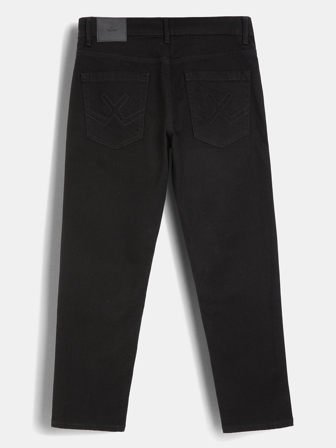Solid Slim Crop Fit Denim Jeans | Black