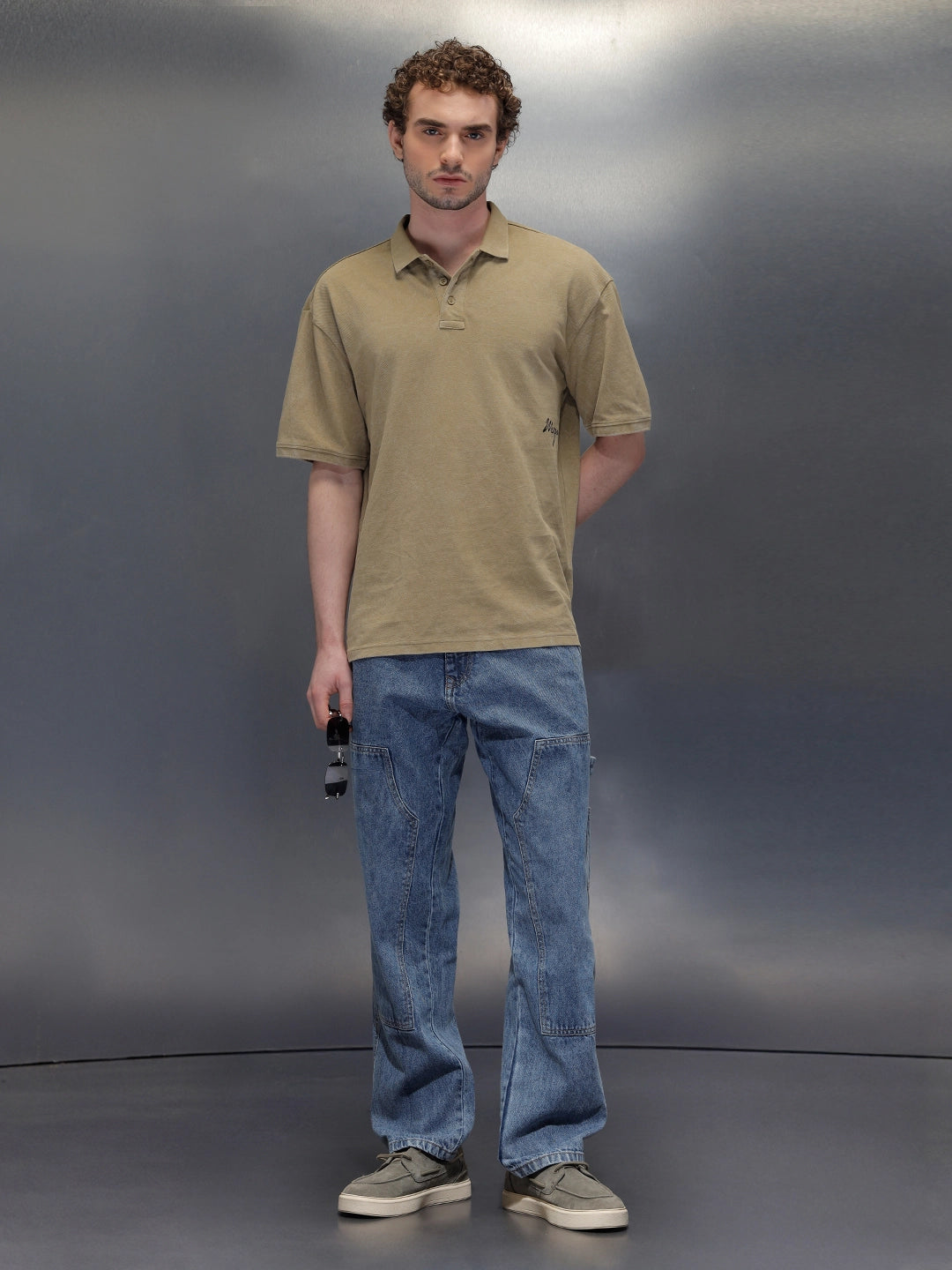 Mid-Wash Indigo Carpenter Fit Jeans | Mid Blue