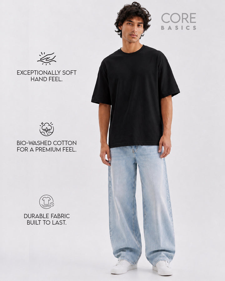 Core Basics Oversized Fit T-Shirt | Essential | Black