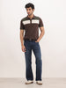 Classic Slim Fit Cut & Sew Polo T-Shirt | Brown