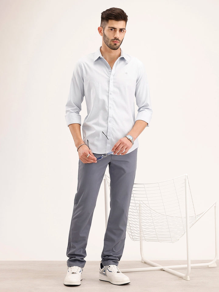 Solid Slim Fit Shirt | Light Blue