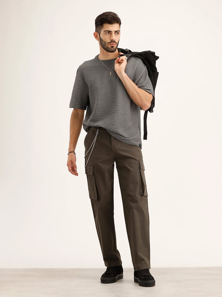 Loose Fit Cargo Trouser | Olive