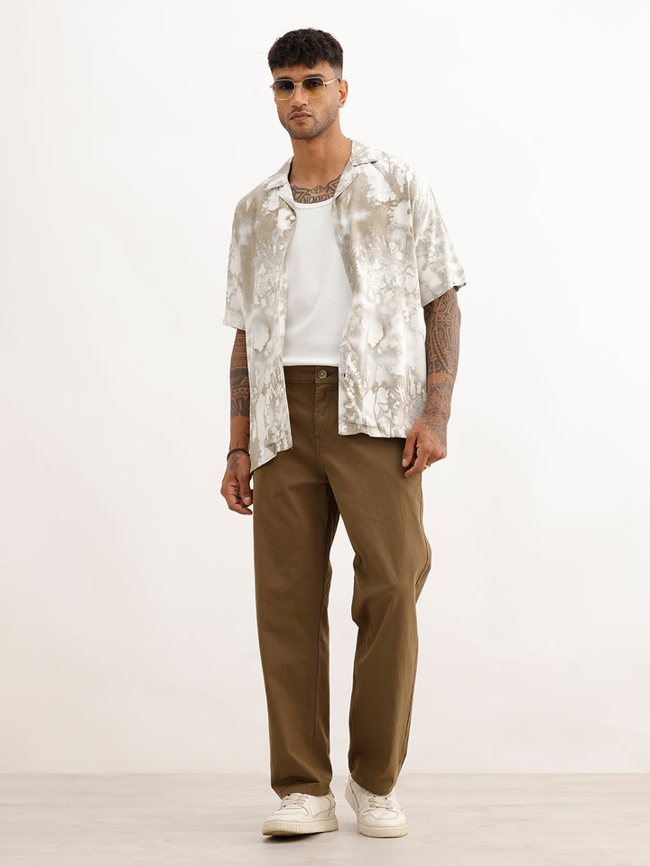 Solid Loose Fit Trouser | Olive