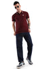 Maroon Collar Tipped Polo T-Shirt