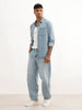 Loose Fit Faded Denim Jeans | Light Blue