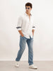Solid Regular Fit Full Sleeve Shirt | White