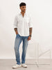 Solid Regular Fit Full Sleeve Shirt | White | WWSH0844MAZ