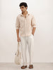 Classic Comfort Fit Checkered Shirt | Beige