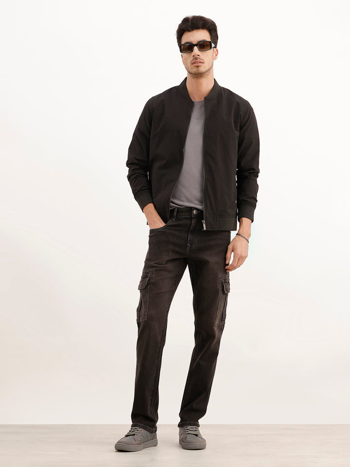 Classic Straight Fit Denim Cargo | Grey