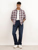Slim Fit Checkered Full Sleeve Shirt | Maroon