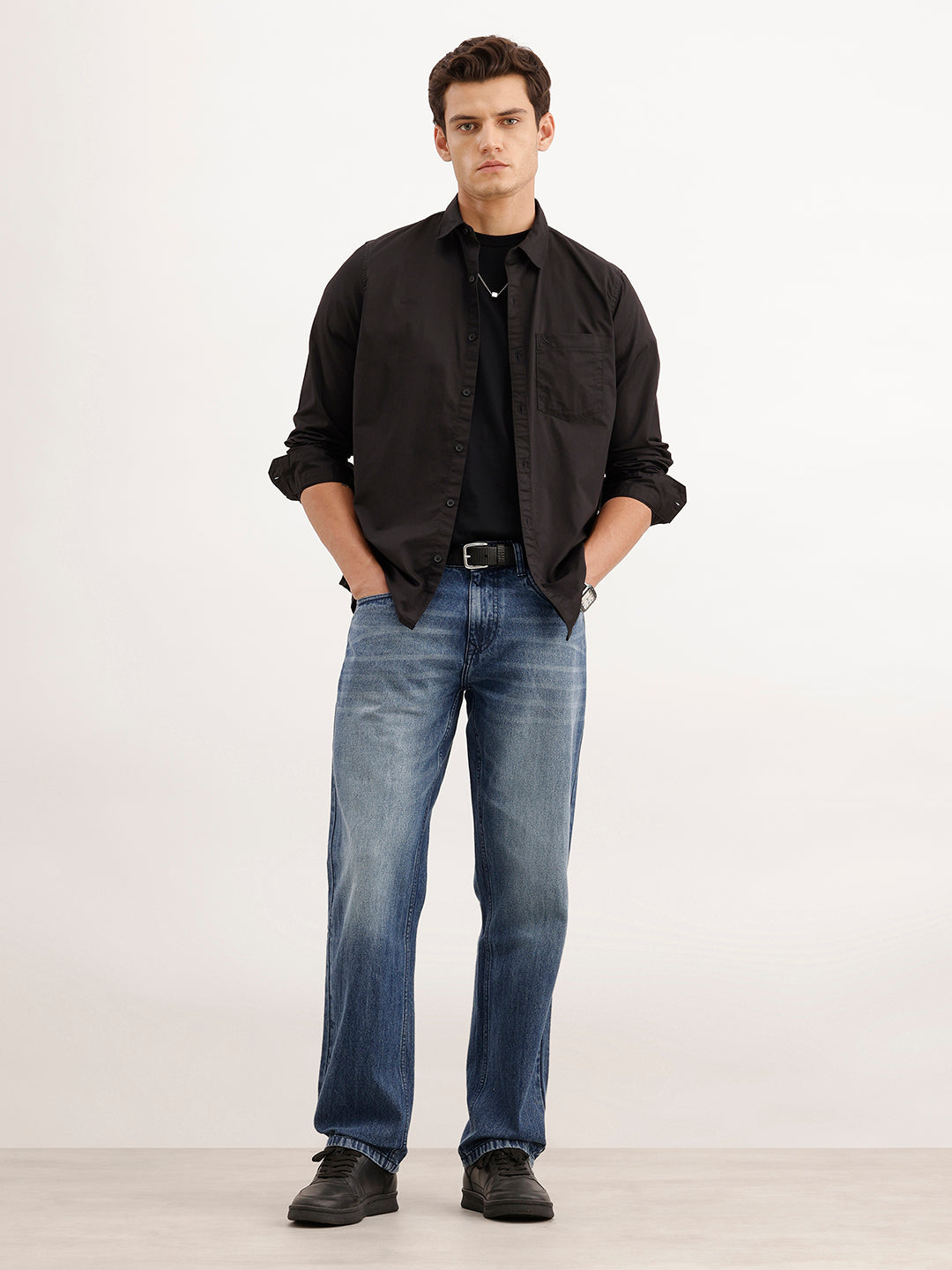 Anti Fit Faded Denim Jeans  | Light Blue