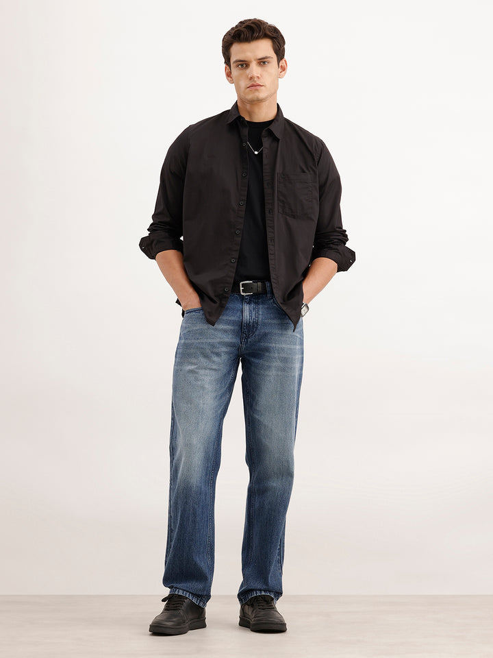 Anti Fit Faded Denim Jeans  | Light Blue