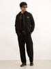 Classic Foil Printed Hooded Sweatshirt | Black