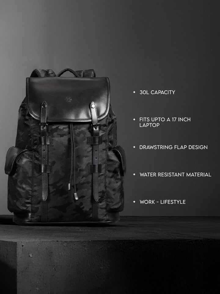 Tonal Camo Backpack | Black (30L)