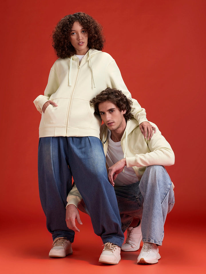 Men’s Solid Zip-Up Hoodie Sweatshirt | Aloe Wash