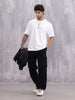 Typo Graphic Printed Oversized Fit T-shirt | White