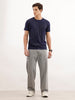 Slim Fit Placement Printed T-Shirt  | Navy Blue
