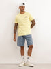 Classic Embroidered Patch T-Shirt | Yellow