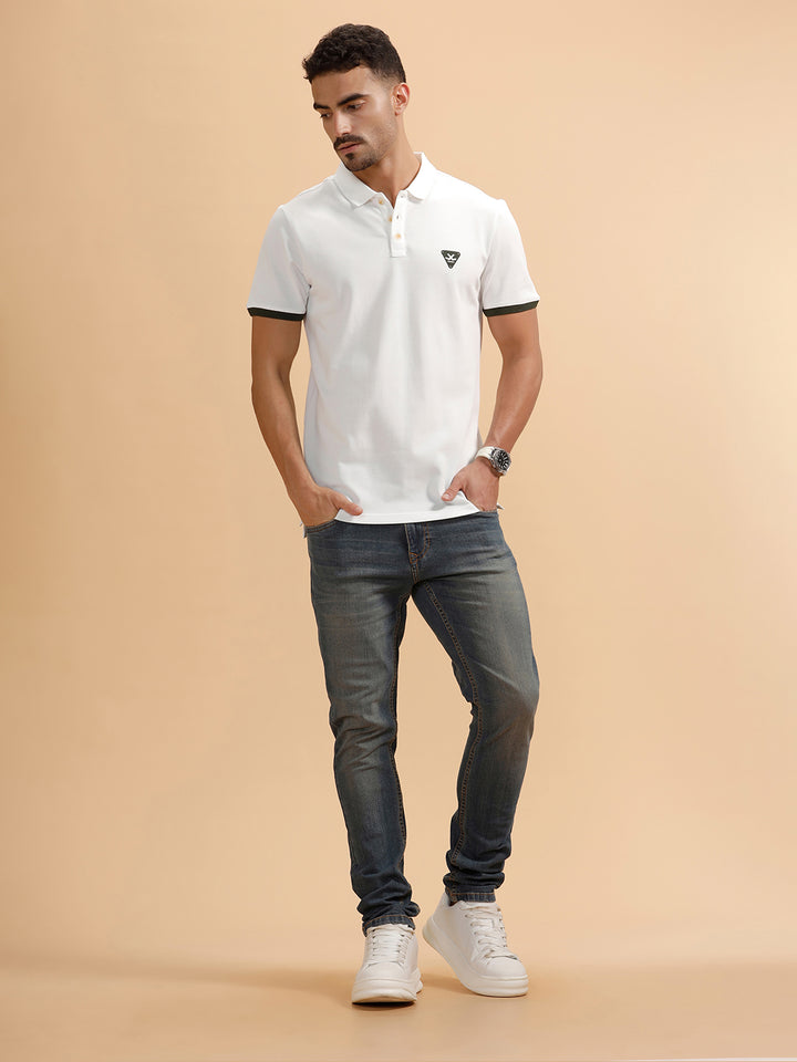 Casual Heavy Fade Slim Fit Jeans | Blue