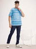 Claasic Oversized Striped T-Shirt | Blue
