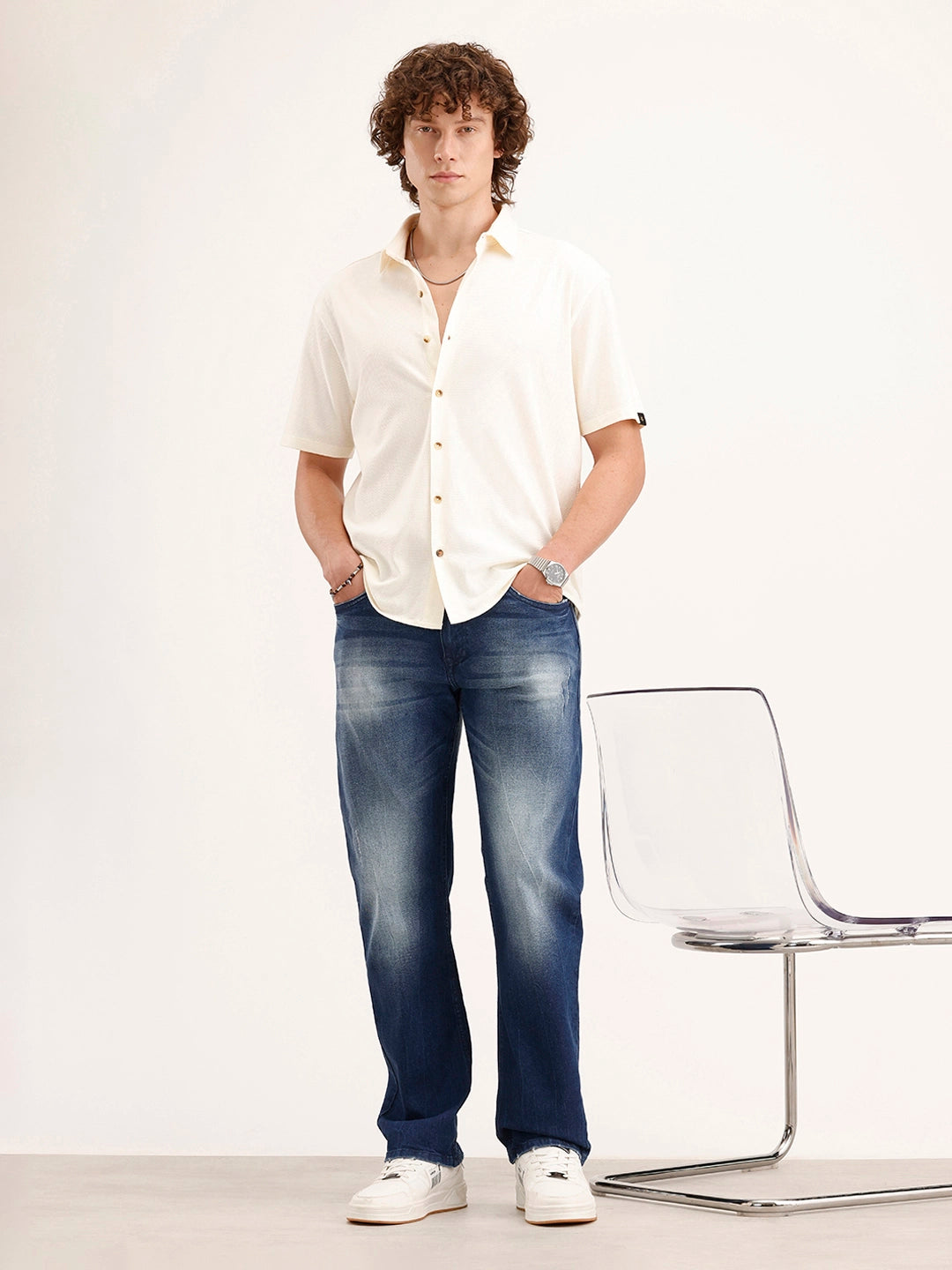 Faded Anti Fit Denim Jeans | Blue