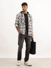 Classic Checkered Hooded Shirt | White