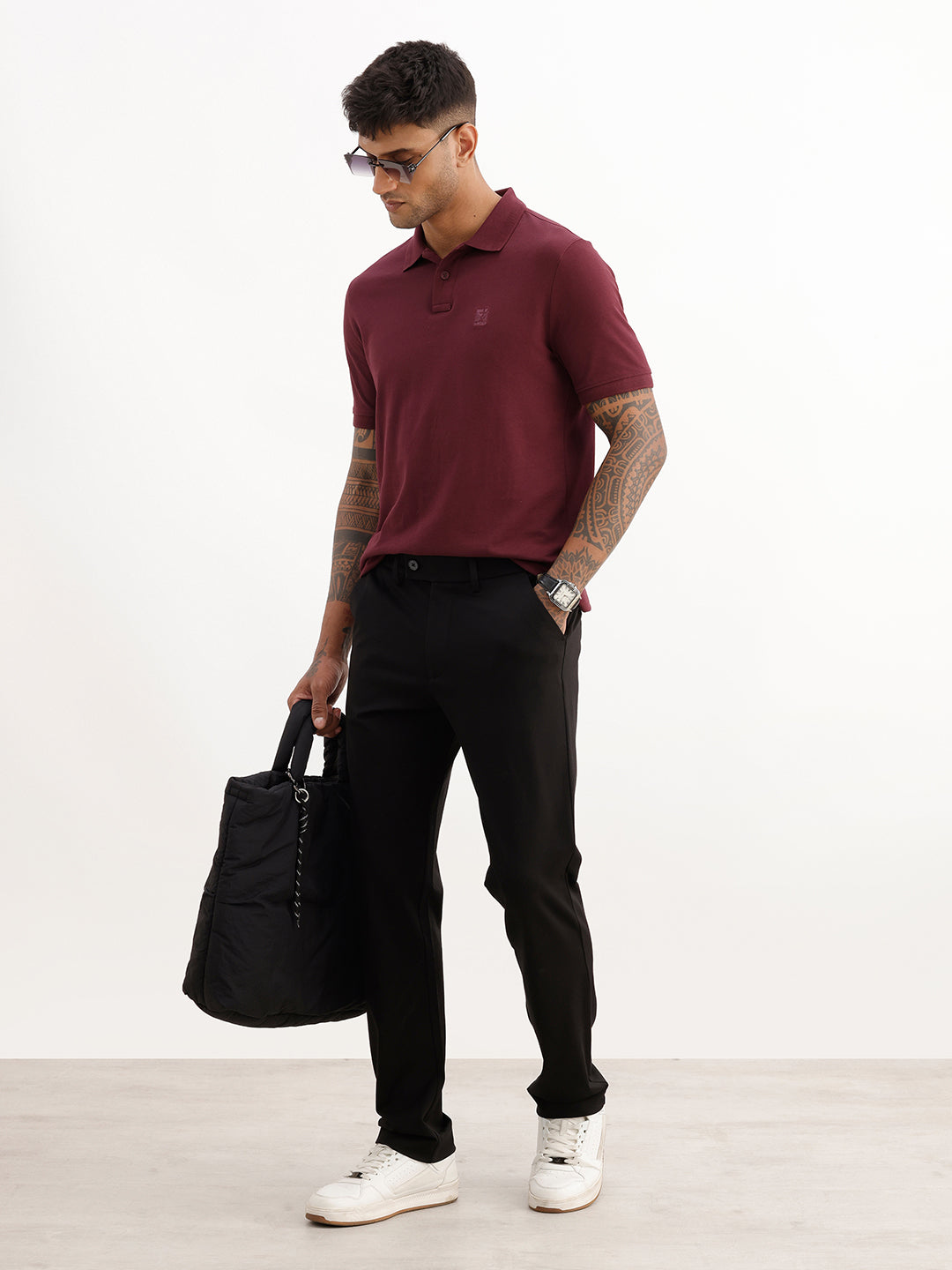 Classic Solid Slim Fit Trouser | Black